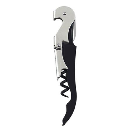 Soft Touch Black Double Hinged Corkscrew